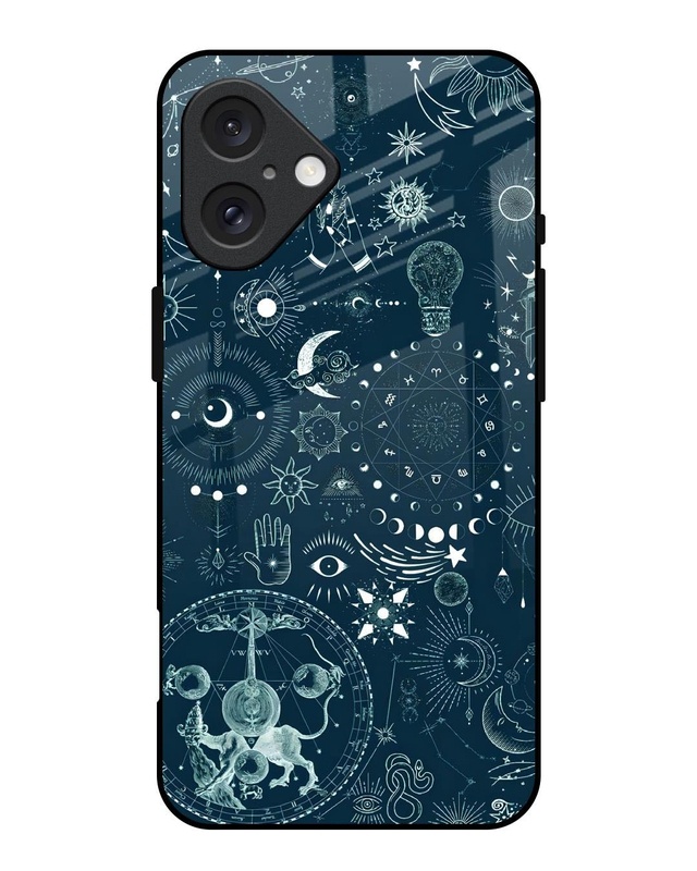 Shop Space Symbols Premium Glass Cover for Apple iPhone 16-Front