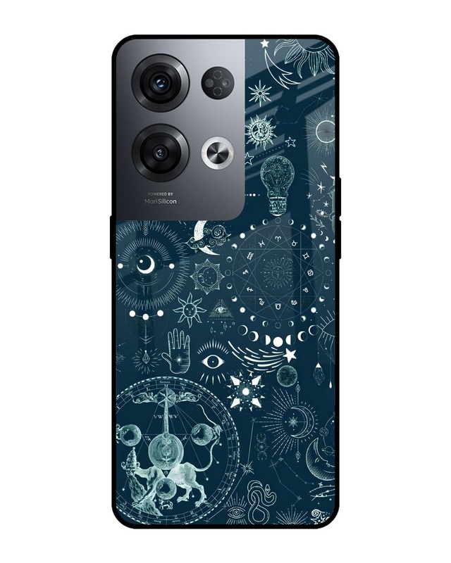 Space Symbols Premium Glass Cover for Oppo Reno8 Pro 5G