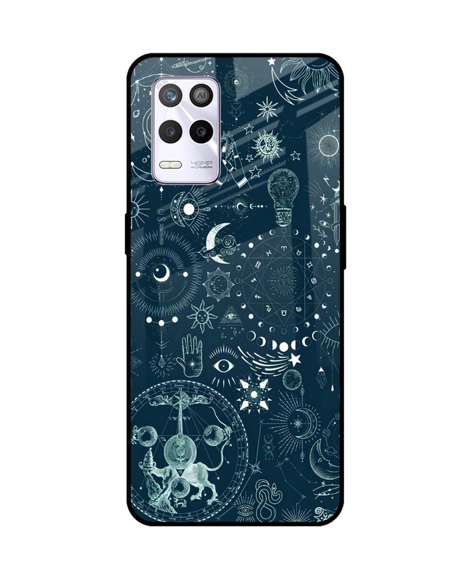 Space Symbols Premium Glass Cover for Realme 9 5G