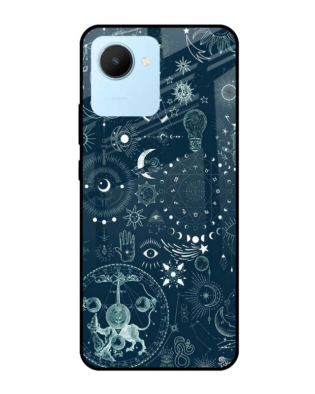 Space Symbols Premium Glass Cover for Realme C30