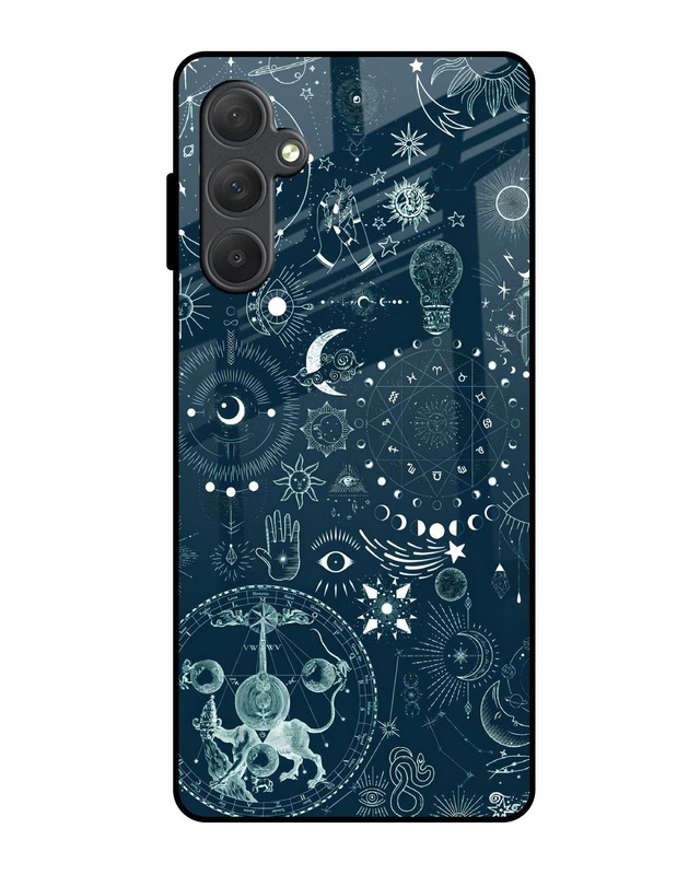 Space Symbols Premium Glass Cover for Samsung Galaxy F54 5G