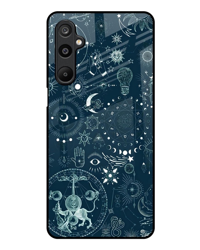 Space Symbols Premium Glass Cover for Samsung Galaxy M16 5G