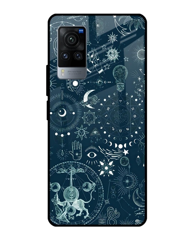 Space Symbols Premium Glass Cover for Vivo X60 PRO