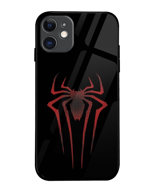 Shop Spider Halftone Premium Glass Cover for Apple iPhone 11-Front