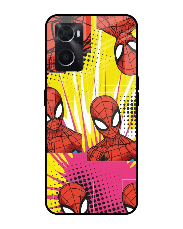 Spider Man Angles Premium Glass Cover for Oppo A76