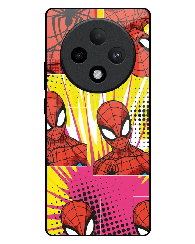 Spider Man Angles Premium Glass Cover for Oppo F27 Pro Plus
