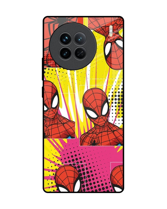Spider Man Angles Premium Glass Cover for Vivo X90 5G