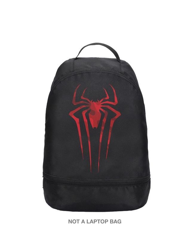Shop Unisex Black Spider Red Camo Small Backpack-Front