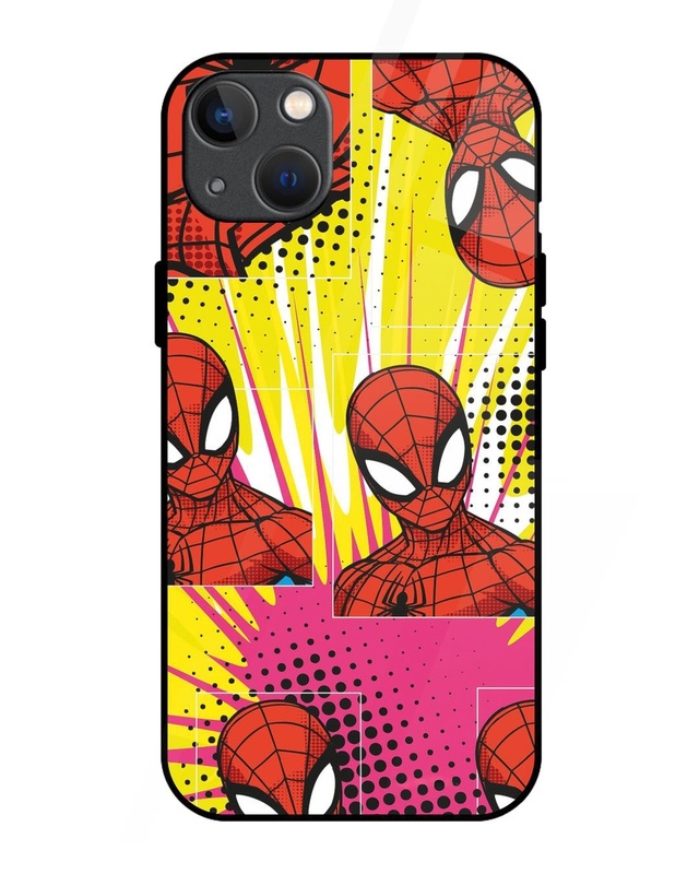 Shop Spidey Angles Premium Glass Cover for Apple iPhone 13-Front