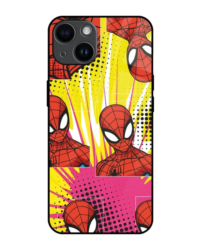 Shop Spidey Angles Premium Glass Cover for Apple iPhone 14-Front