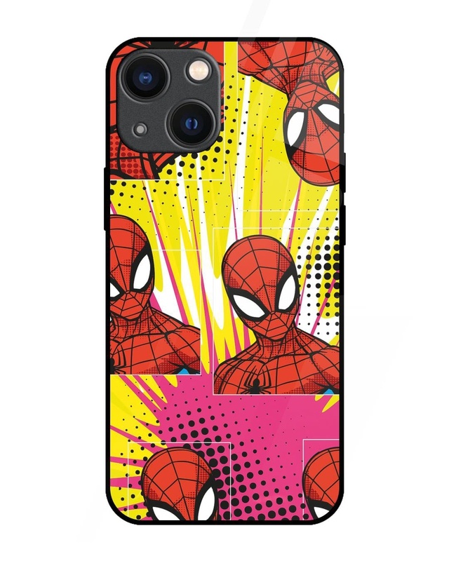 Shop Spidey Angles Premium Glass Cover for Apple iPhone 14 Plus-Front