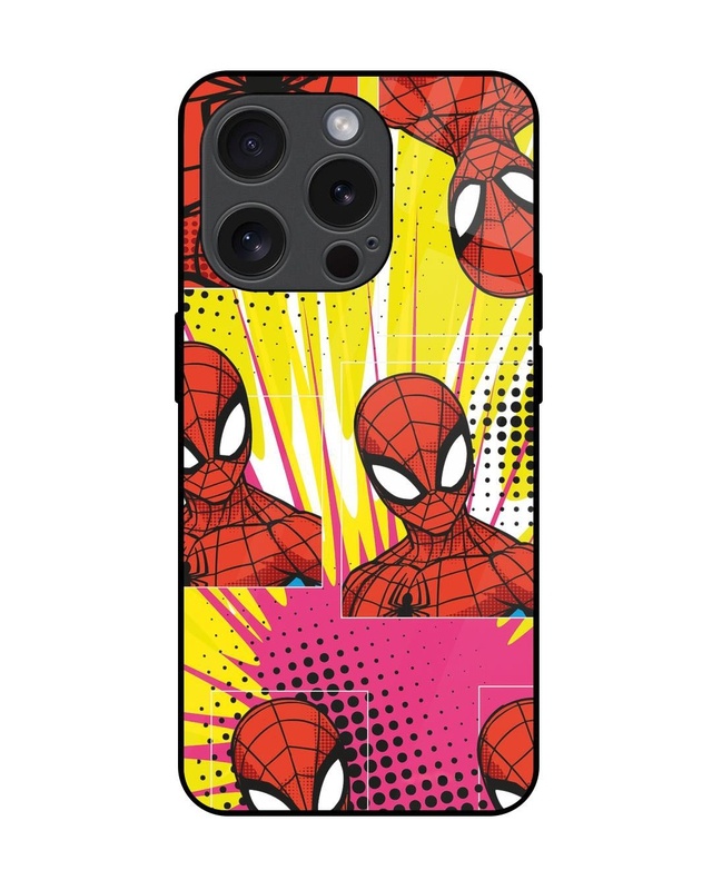 Shop Spidey Angles Premium Glass Cover for Apple iPhone 15 Pro-Front