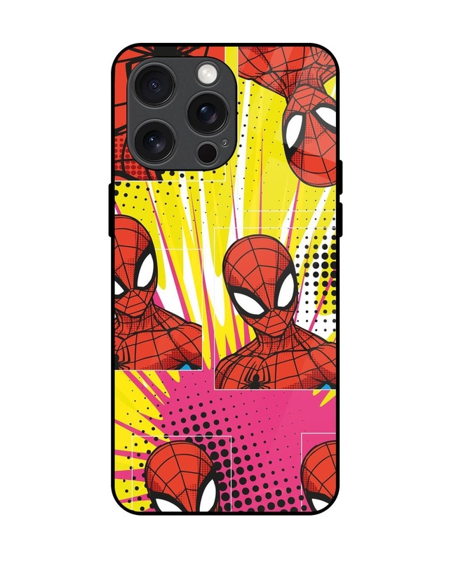 Shop Spidey Angles Premium Glass Cover for Apple iPhone 15 Pro Max-Front