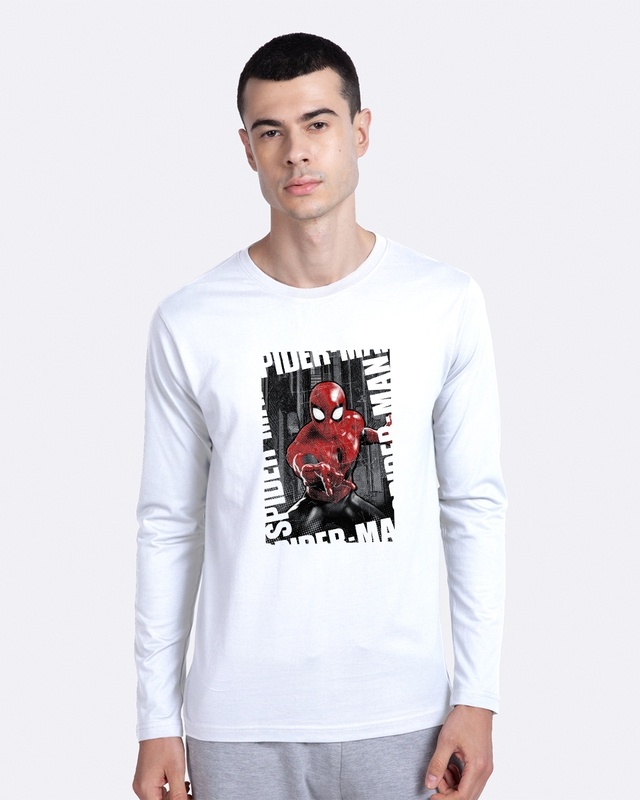 Shop Spidey Poster Full Sleeve T-shirt (SPL)-Front