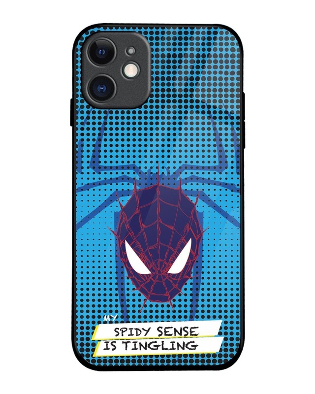 Shop Spidey Sense Premium Glass Cover for Apple iPhone 11-Front
