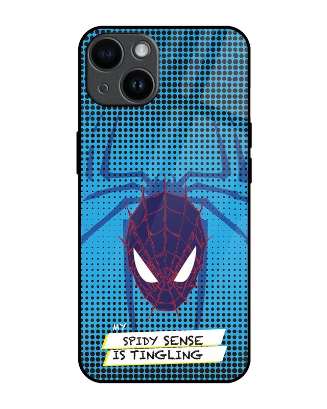 Shop Spidey Sense Premium Glass Cover for Apple iPhone 14-Front