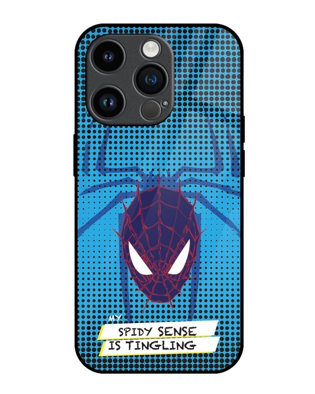 Shop Spidey Sense Premium Glass Cover for Apple iPhone 14 Pro-Front