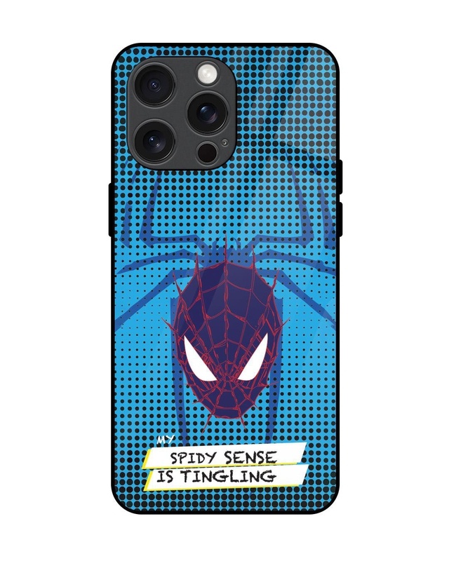 Shop Spidey Sense Premium Glass Cover for Apple iPhone 15 Pro Max-Front