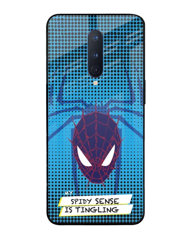 Shop Spidey Sense Premium Glass Cover for OnePlus 8-Front