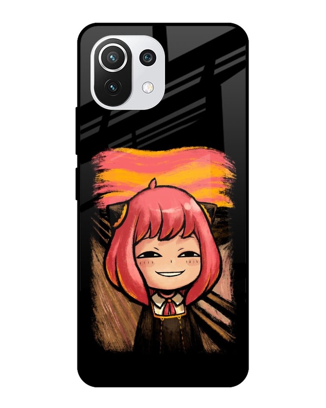 Shop Spy X Family Premium Glass Case for Mi 11 Lite NE 5G (Shock Proof,Scratch Resistant)-Front