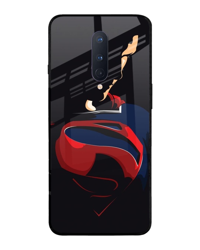 Shop Steel Man Premium Glass Case for OnePlus 8 (Shock Proof, Scratch Resistant)-Front