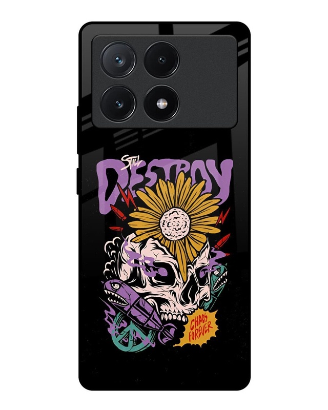 Still Destroy Premium Glass Case for Poco X6 Pro 5G(Shock Proof, Scratch Resistant)
