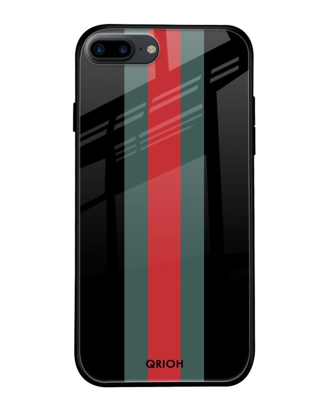 Shop Striped Premium Glass Cover For iPhone 7 Plus (Impact Resistant, Matte Finish)-Front