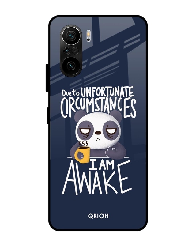 Shop Struggling Panda Typography Premium Glass Cover For Mi 11X Pro (Impact Resistant, Matte Finish)-Front
