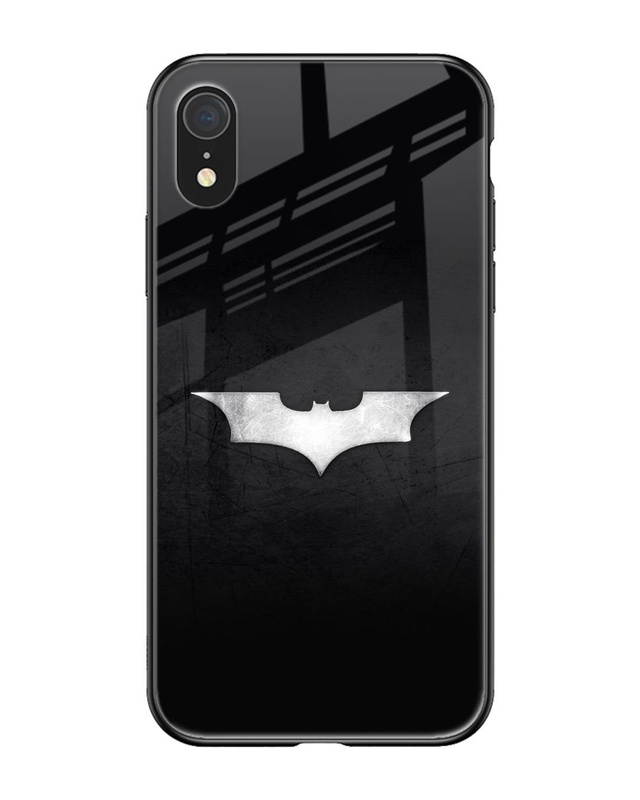 Shop Super Hero Logo Premium Glass Case for Apple iPhone XR (Shock Proof, Scratch Resistant)-Front