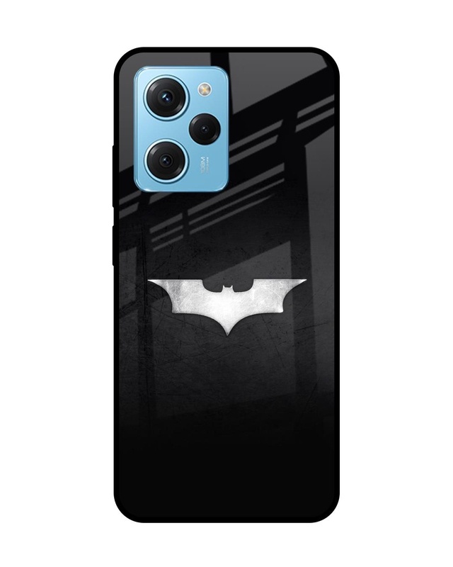 Shop Super Hero Logo Premium Glass Case for Poco X5 Pro 5G (Shock Proof, Scratch Resistant)-Front