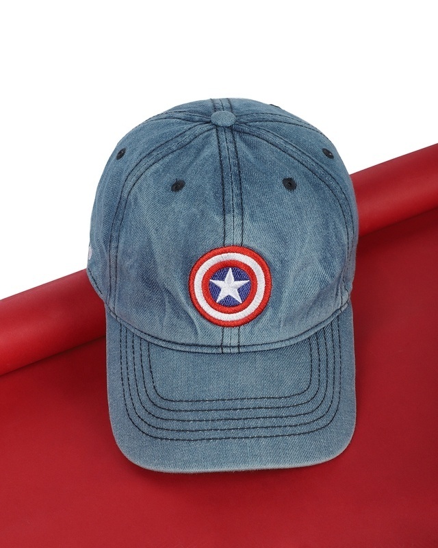 Shop Unisex Blue Super Soldier Baseball Cap-Front