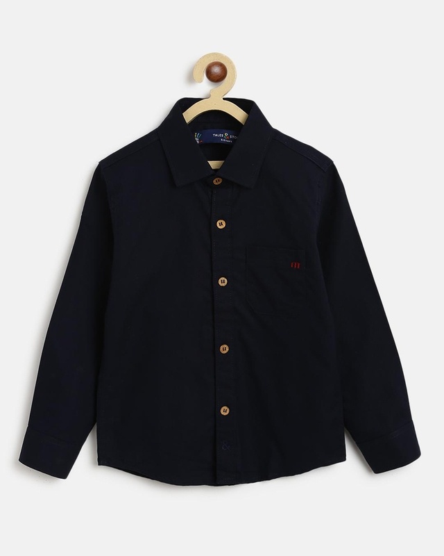 Shop Boys Blue Shirt-Front