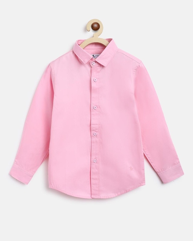 Shop Tales & Stories Boys Pink Shirt-Front