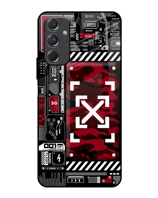Technology Art Premium Glass Cover for Samsung Galaxy F34 5G(Shock Proof, Scratch Resistant)