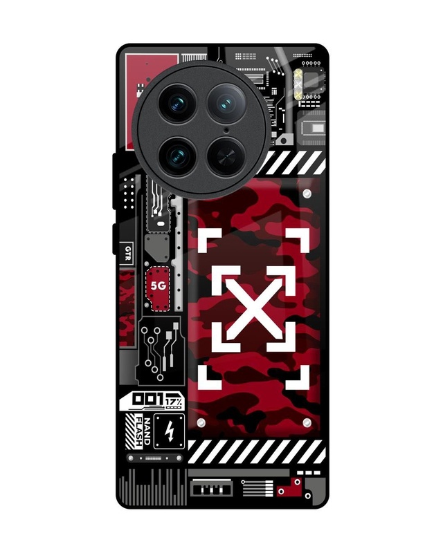 Technology Art Premium Glass Cover for Vivo X90 Pro 5G(Shock Proof, Scratch Resistant)