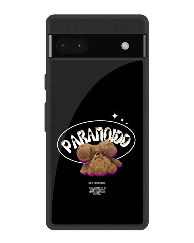 Shop Teddy Fell Down Premium Glass Cover for Google Pixel 6a (Shock Proof, Scratch Resistant)-Front