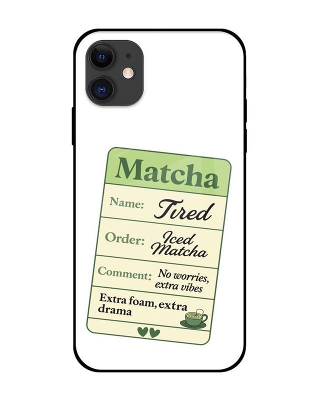 Shop The Matcha Life Premium Glass Cover for Apple iPhone 12-Front