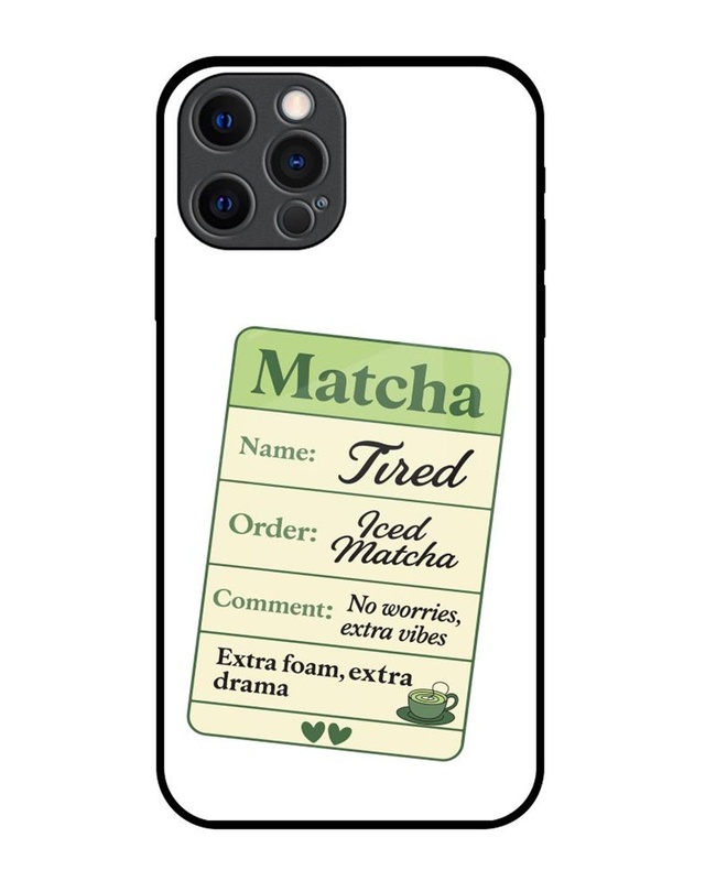 Shop The Matcha Life Premium Glass Cover for Apple iPhone 12 Pro-Front