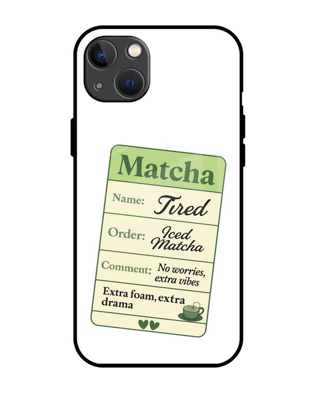 Shop The Matcha Life Premium Glass Cover for Apple iPhone 13-Front