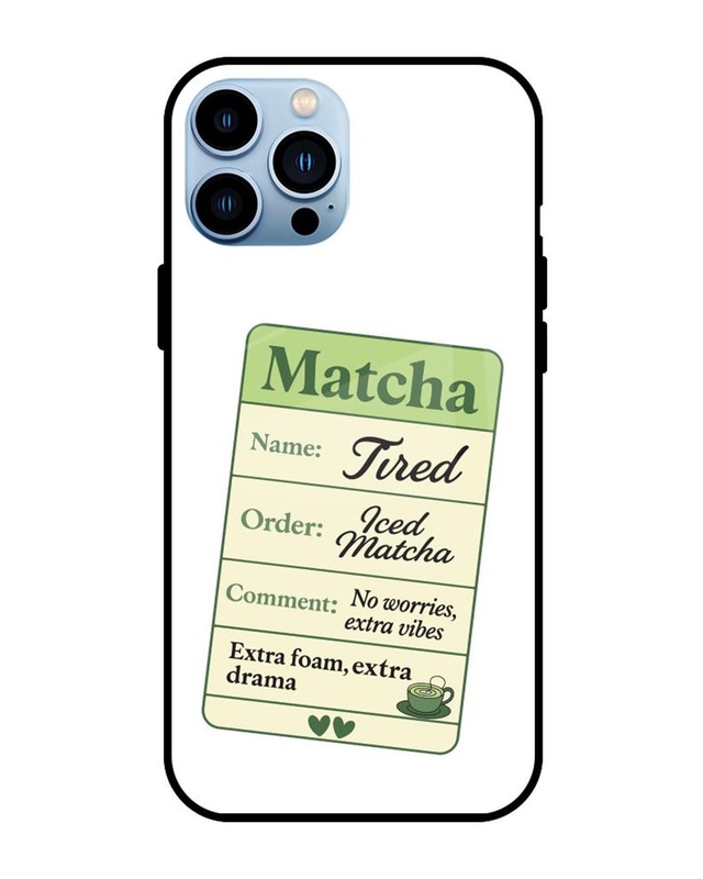 Shop The Matcha Life Premium Glass Cover for Apple iPhone 13 Pro-Front