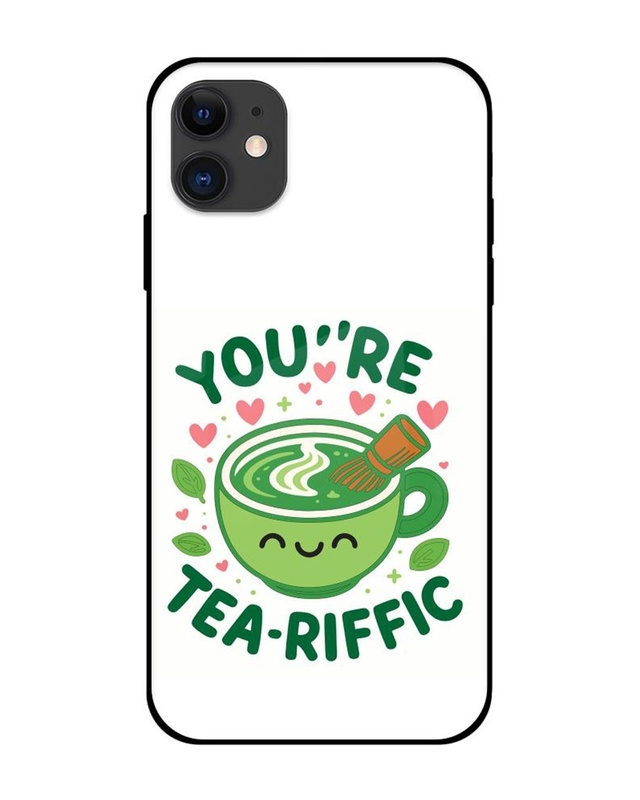 Shop The Tea Of Happiness Premium Glass Cover for Apple iPhone 12-Front