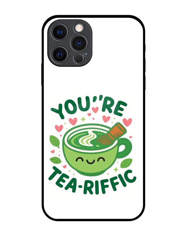 Shop The Tea Of Happiness Premium Glass Cover for Apple iPhone 12 Pro-Front