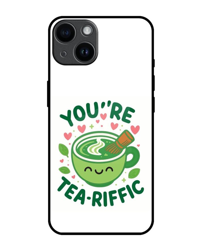 Shop The Tea Of Happiness Premium Glass Cover for Apple iPhone 14-Front