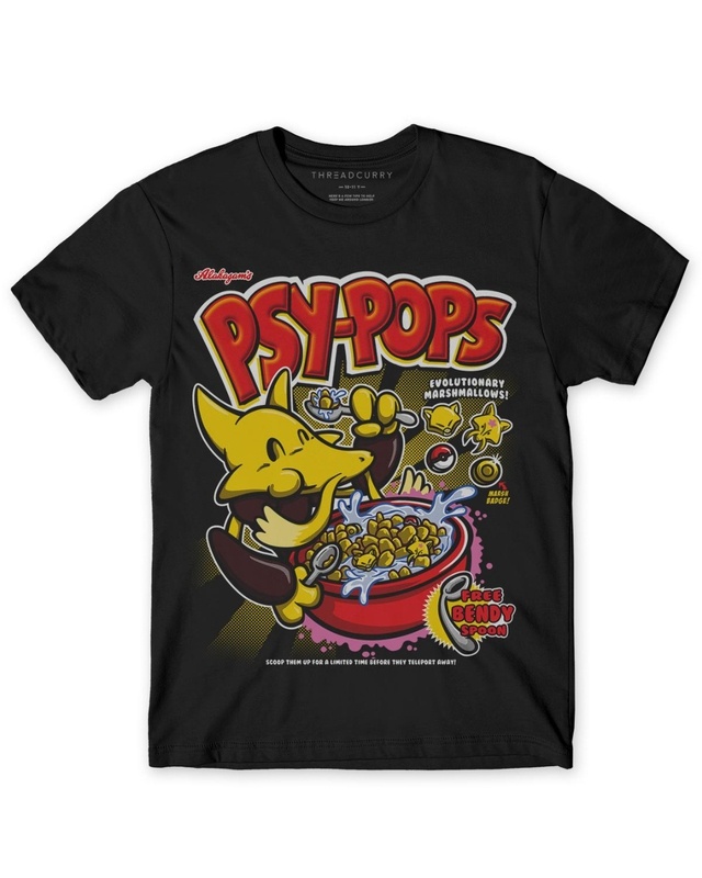 Shop Threadcurry Boys Black Detective Psy Pops Graphic Printed T-shirt-Front