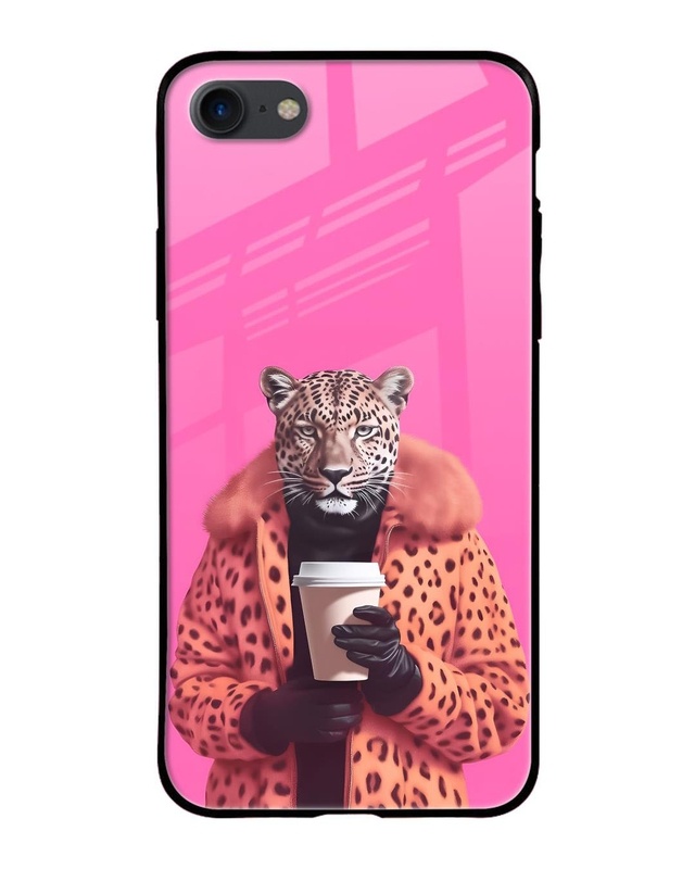 Shop Tiger In Winter Premium Glass Case for Apple iPhone SE 2020 (Shock Proof, Scratch Resistant)-Front