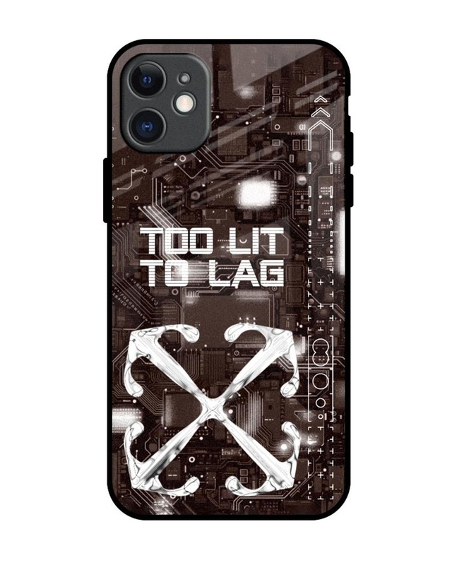 Shop Too Lit To Lag Premium Glass Cover for Apple iPhone 11-Front