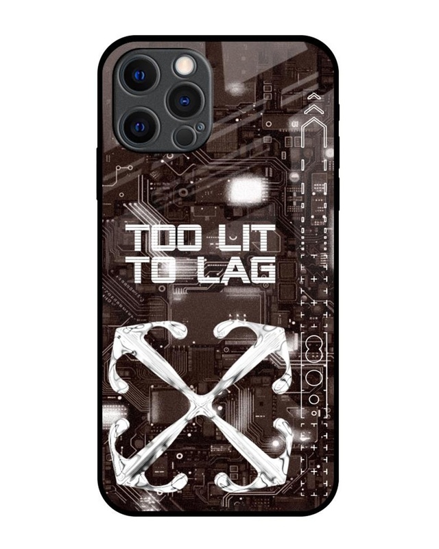 Shop Too Lit To Lag Premium Glass Cover for Apple iPhone 12 Pro Max-Front