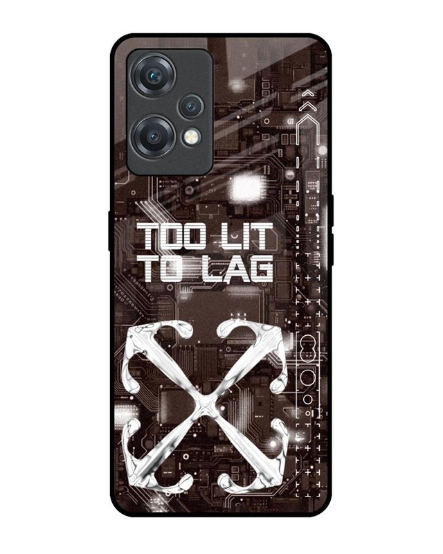 Shop Too Lit To Lag Premium Glass Cover for OnePlus Nord CE 2 Lite 5G-Front