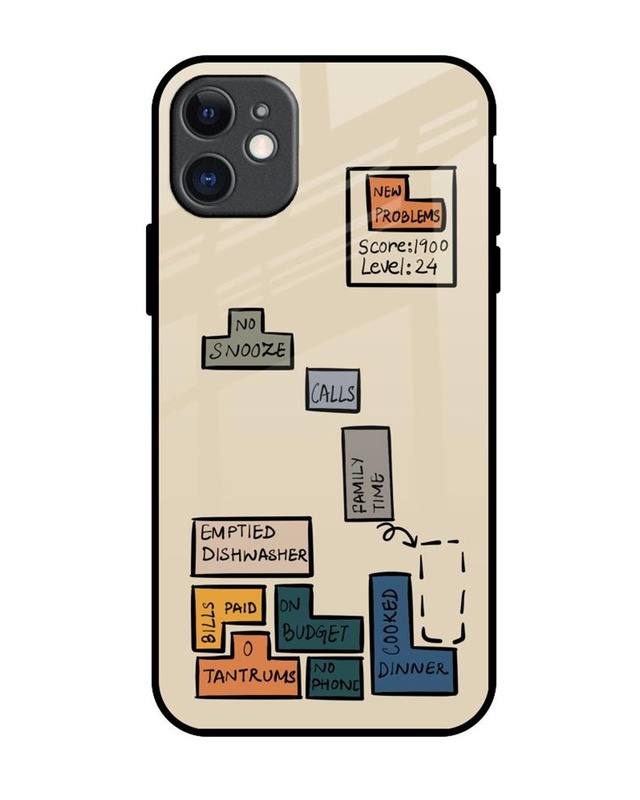 Shop Toxic Tetris Premium Glass Cover for Apple iPhone 11-Front