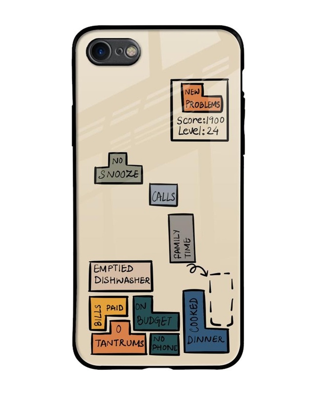 Toxic Tetris Premium Glass Cover for Apple iPhone SE 2020